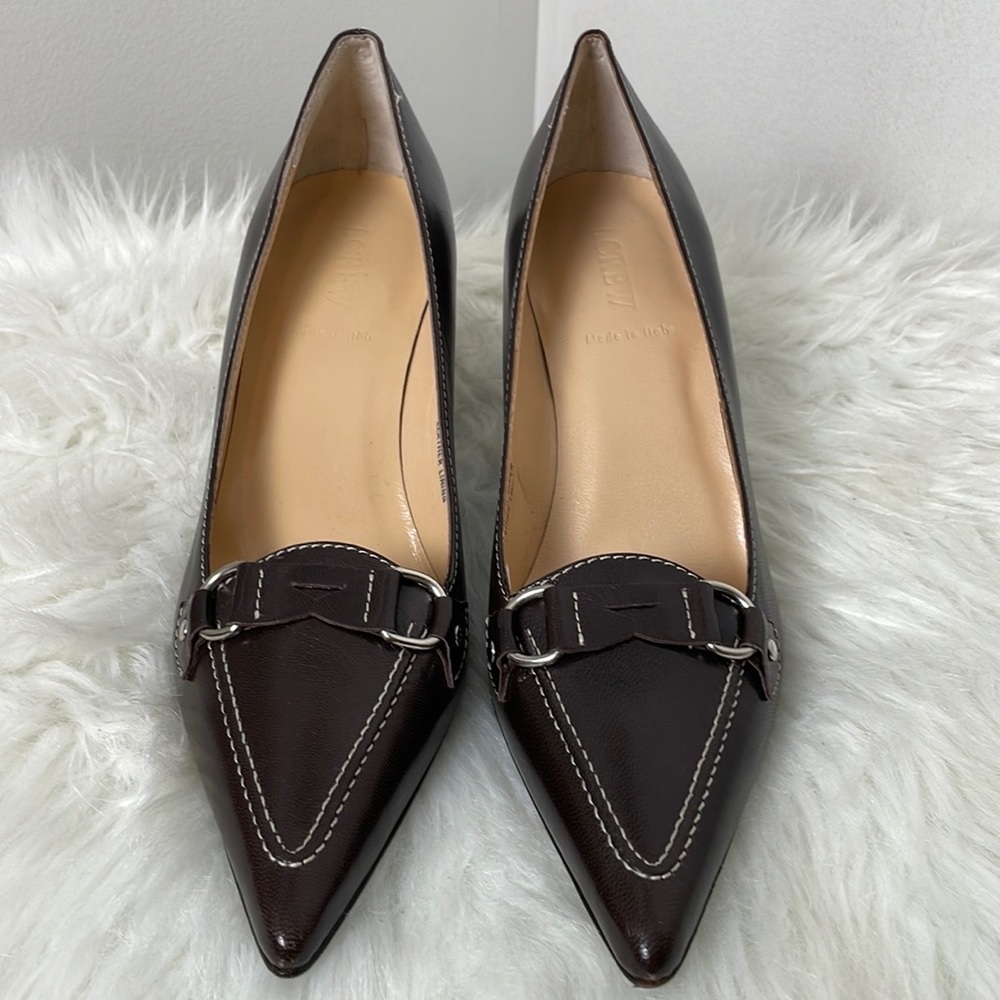 J.Crew brown Leather womens shoes size 9